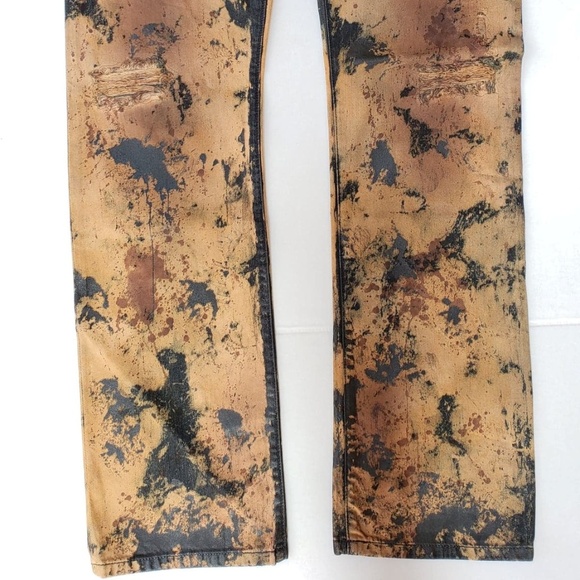 New ROBIN'S JEAN Straight Coated/Waxed Jeans sz 42 - Picture 4 of 8